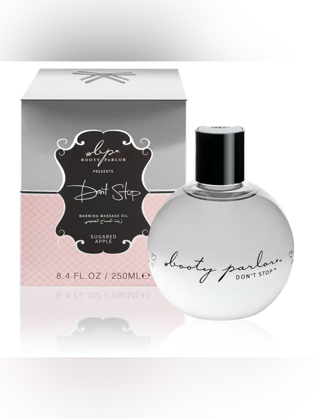 NIB Booty Parlor "Don't Stop" Warming Massage Oil - Sugared Apple